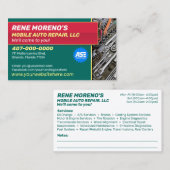 移動式自動車修理整備士2面 名刺 (正面/裏面)