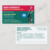 移動式自動車修理整備士2面 名刺 (正面/裏面)