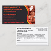 移動式自動車修理整備士2面 名刺 (正面/裏面)