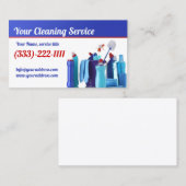 移動操作と移動操作のクリーニングプロフェッショナル 名刺 (正面/裏面)