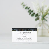 移動整備士タイヤサービスブラッククラシックカスタム 名刺 (スタンド正面)