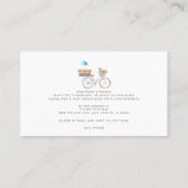 移動時の新しい住所ウォーターカラーバイクムービングカード 名刺 (裏面)