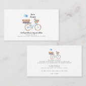 移動時の新しい住所ウォーターカラーバイクムービングカード 名刺 (正面/裏面)