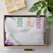 移動時間カラフルタイポグラフィニューホーム 薄葉紙 (ギフト)