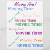 移動時間カラフルタイポグラフィパターン (正面)