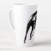 移動時 – インクの中間ストライド回転 カフェラテマグ (左アングル)