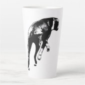 移動時 – インクの中間ストライド回転 カフェラテマグ (正面)