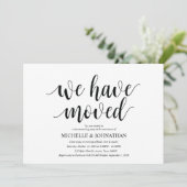 移動済みの引っ越し祝いパーティーパーティの招待状カード 招待状 (スタンド正面)