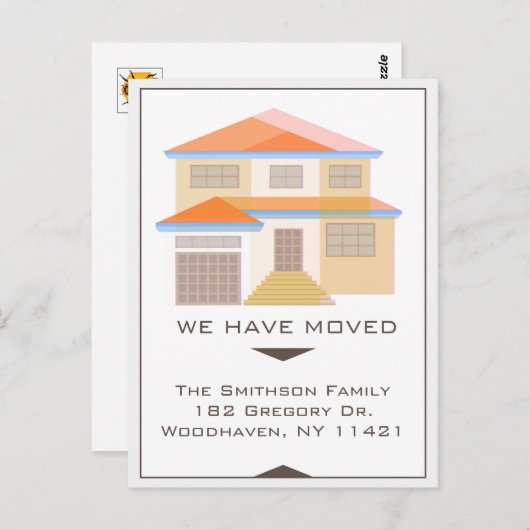 移動済み・ヴィンテージハウス・アールデコレイアウト ポストカード (正面/裏面)