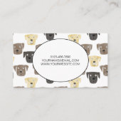 移動犬グルーミングラブラドールレトリーブドッグ 名刺 (裏面)