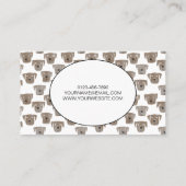 移動犬グルーミング水彩名刺 名刺 (裏面)