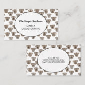 移動犬グルーミング水彩名刺 名刺 (正面/裏面)