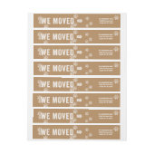 移動発表のクリスマスの差出人住所の赤 ラップアラウンドラベル (シート)