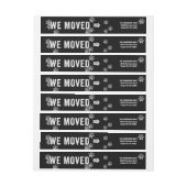 移動発表のクリスマスの差出人住所の赤 ラップアラウンドラベル (シート)