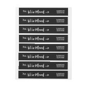 移動発表の差出人住所 ラップアラウンドラベル (シート)