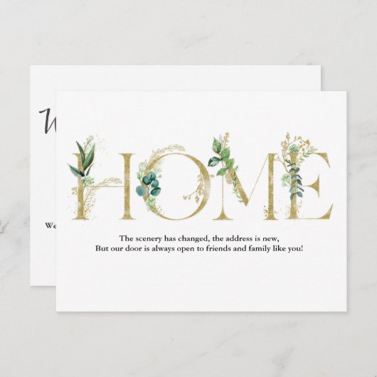 移動発表の引っ越しましたの郵便はがき 案内ポストカード (正面/裏面)