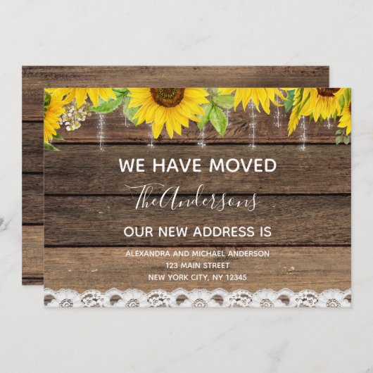 移動発表ひまわり素朴の木 招待状 (正面/裏面)