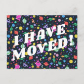 移動発表カラフル宇宙宇宙UFO ポストカード (正面)