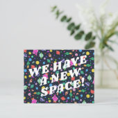 移動発表カラフル宇宙宇宙UFO ポストカード (スタンド正面)