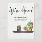 移動発表引っ越しました鉢植え 案内ポストカード (正面)