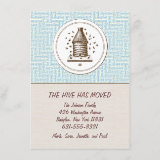 移動発表|のはちの巣|の青 案内状