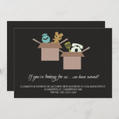 移動発表-板紙箱のグラフィック 案内状 (正面/裏面)