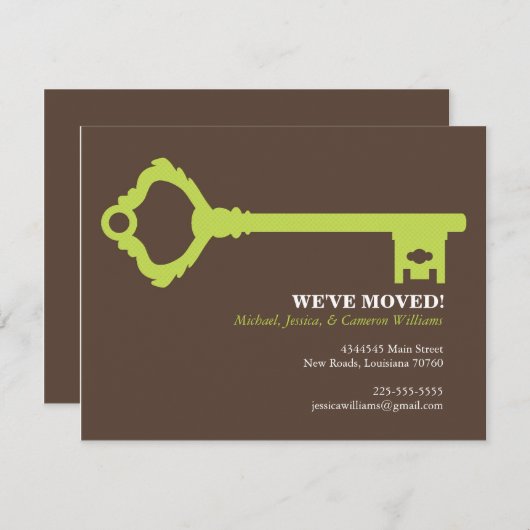 移動発表 案内状 (正面/裏面)