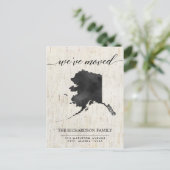 移動発表、素朴なアラスカの国家 インビテーションポストカード (スタンド正面)