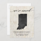 移動発表、素朴なインディアナの国家 インビテーションポストカード (正面/裏面)