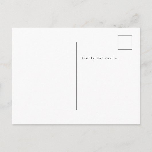 移動発表、素朴なインディアナの国家 インビテーションポストカード (裏面)