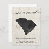 移動発表、素朴なサウスカロライナの国家 インビテーションポストカード (正面/裏面)