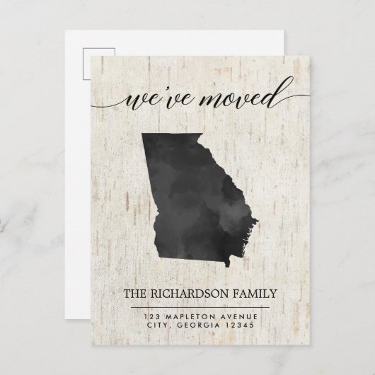 移動発表、素朴なジョージアの国家 インビテーションポストカード (正面/裏面)