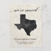 移動発表、素朴なテキサス州の国家 インビテーションポストカード (正面)