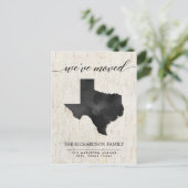 移動発表、素朴なテキサス州の国家 インビテーションポストカード (スタンド正面)