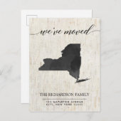 移動発表、素朴なニューヨーク州 インビテーションポストカード (正面/裏面)