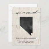 移動発表、素朴なネバダの国家 インビテーションポストカード (正面/裏面)