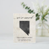 移動発表、素朴なネバダの国家 インビテーションポストカード (スタンド正面)