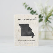 移動発表、素朴なミズーリの国家 インビテーションポストカード (スタンド正面)