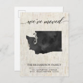 移動発表、素朴なワシントン州 インビテーションポストカード (正面/裏面)