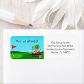 移動箱付きクリスマスゴルフカート ラベル (インサイチュ)