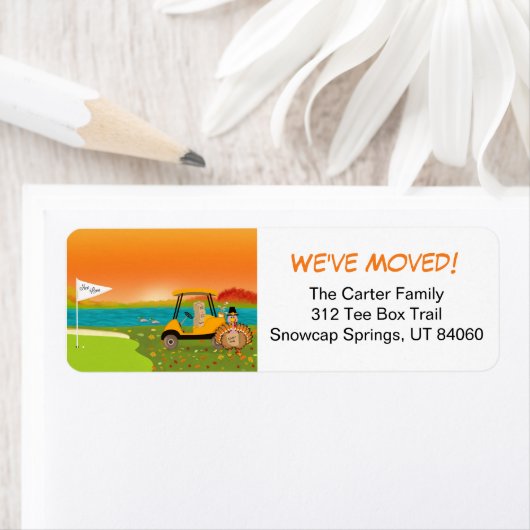 移動箱付き感謝祭ゴルフカート ラベル (インサイチュ)