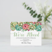 移動素朴した多肉性のサボテン 案内ポストカード (スタンド正面)