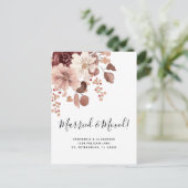 移動結婚したほこりっぽいバラフローラユーカリ 案内ポストカード (スタンド正面)