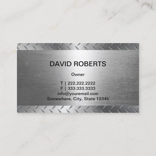 移動自動修理モダンメタル車のカー 名刺 (裏面)