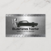移動自動修理モダンメタル車のカー 名刺 (正面)