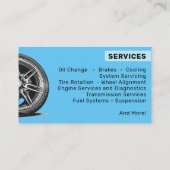 移動自動整備士自動車ホイール 名刺 (裏面)