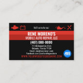 移動自動車修理整備士2面ブシ 名刺 (正面)