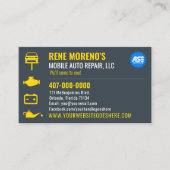 移動自動車修理整備士2面ブシ 名刺 (正面)