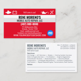 移動自動車修理整備士2面ブシ 名刺