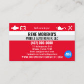 移動自動車修理整備士2面ブシ 名刺 (正面)